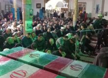 آئین وداع با دو نفر از شهدای وطن در بیجار برگزار شد