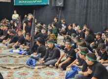 مراسم سوگواره احلی من العسل در مسجد الحسین شهرستان بیجار