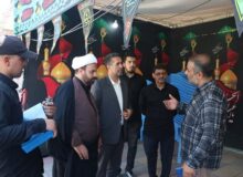 حضور فرماندار و رئیس اداره تبلیغات اسلامی در جمع خادمان موکب شهدای کامیاران