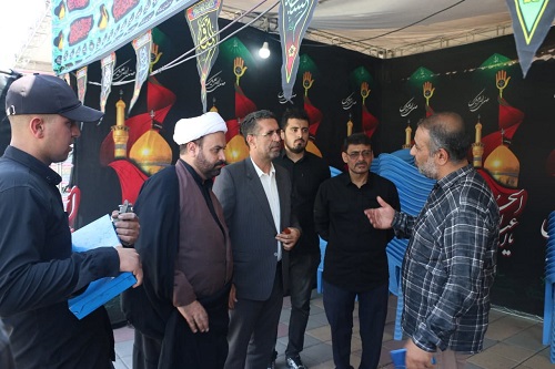 حضور فرماندار و رئیس اداره تبلیغات اسلامی در جمع خادمان موکب شهدای کامیاران