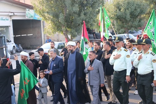 پیاده‌روی جاماندگان اربعین در کامیاران؛ تجدید عهد با سیدالشهدا