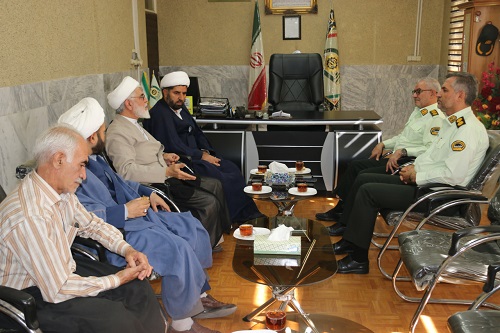 دیدار رئیس اداره تبلیغات اسلامی با فرمانده نیروی انتظامی کامیاران به مناسبت هفته نیروی انتظامی